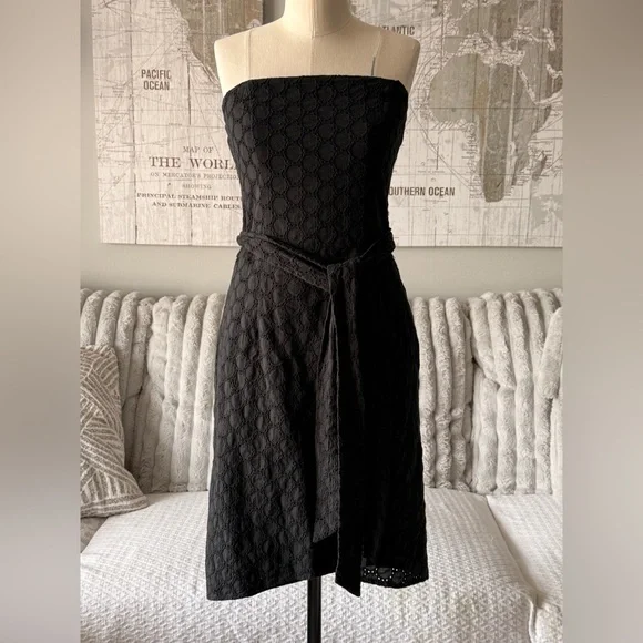 Bisou Bisou Black Strapless Lace Dress - Picture 1 of 3